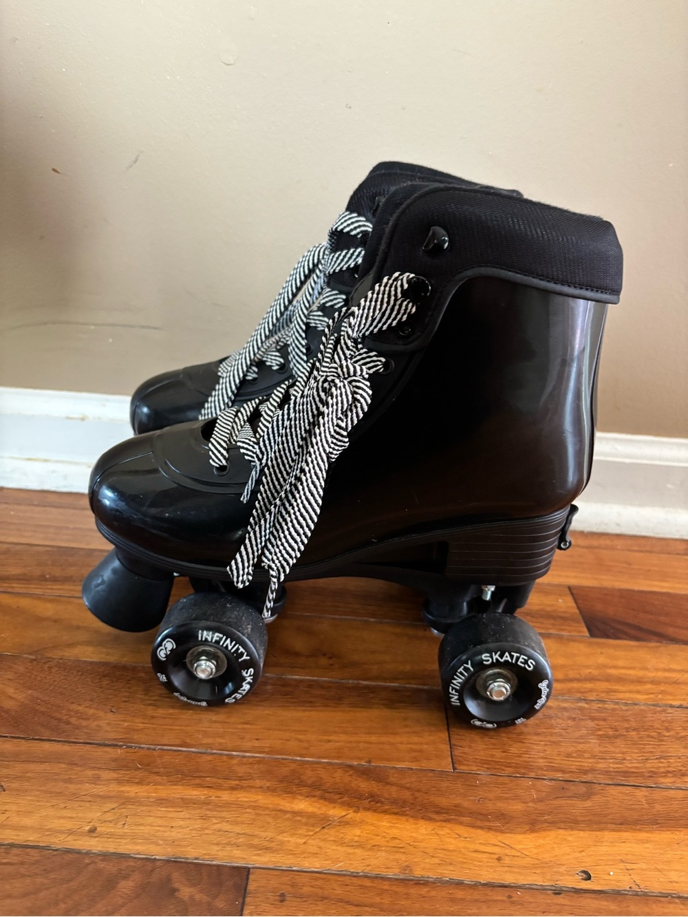 Adjustable Kids Black Roller Skates